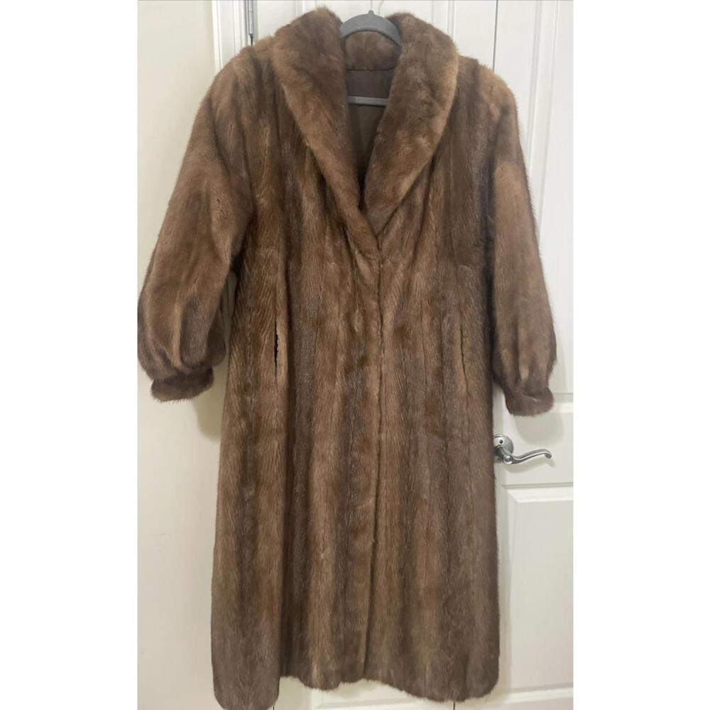 Unsigned Mink Fur Coat Size - 10/12 Great Condition